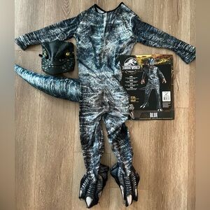 Blue Velociraptor Kids Costume
